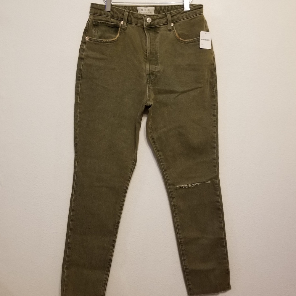 Free People Stella Skinny Jeans- green - Picture 5 of 8